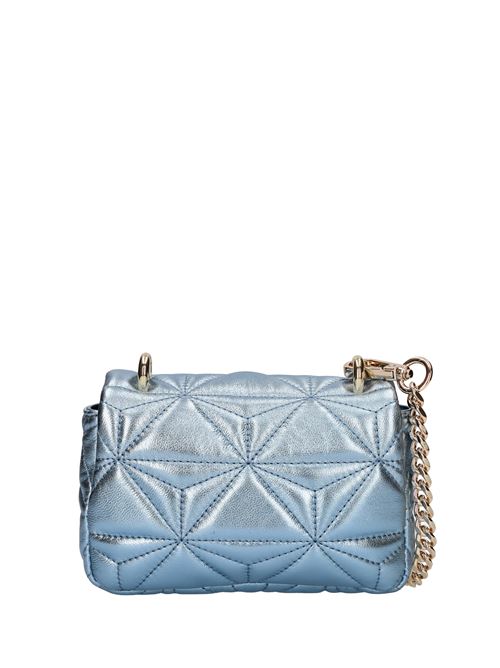 Borsa in pelle laminata LA CARRIE | SHINY MINI SHOULDER BAG LAMINATEDAZZURRO